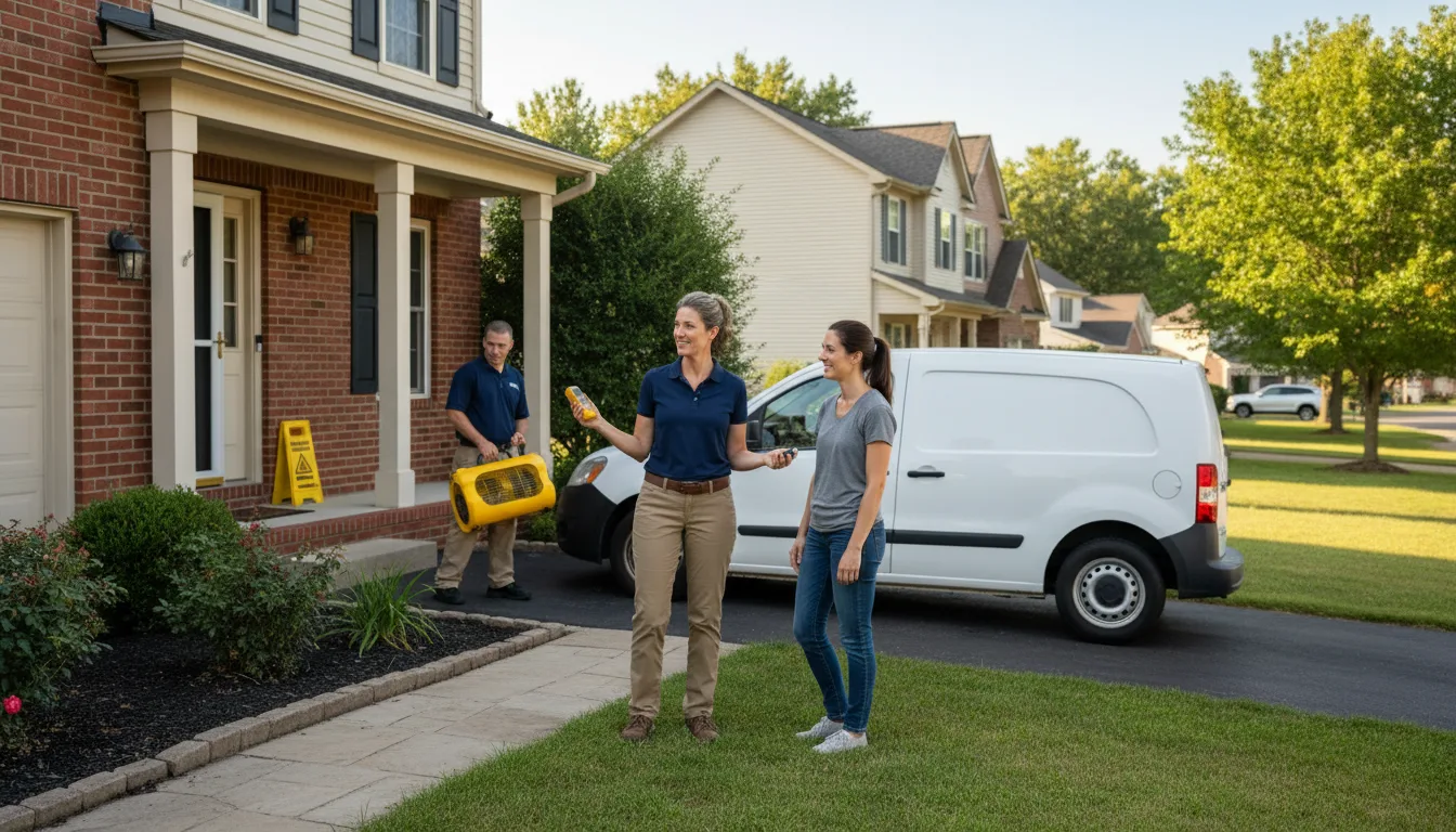 Residential water damage restoration in Stem, NC
